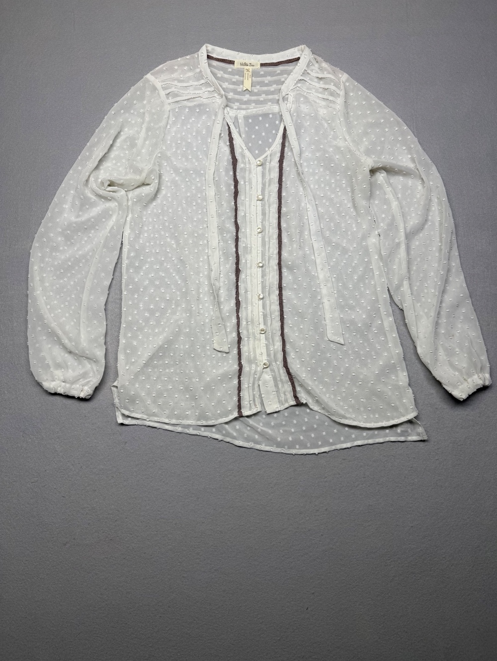 Matilda Jane Button-Up Blouse Women Medium White